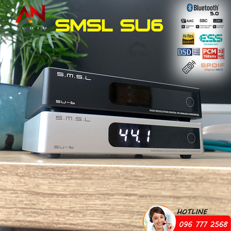 DAC SMSL SU-6 - Bluetooth 5.0 LDAC USB Decoder