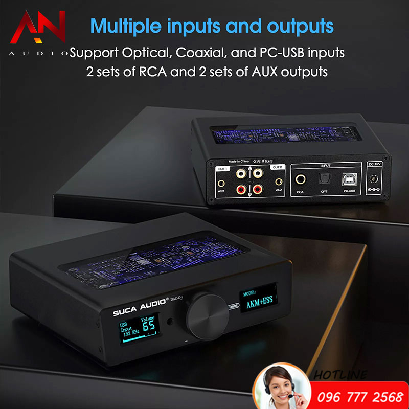 Bộ Giải mã DAC SUCA AUDIDO Q11- Trải Nghiệm Sự khác biệt giữa chip ESS và AKM