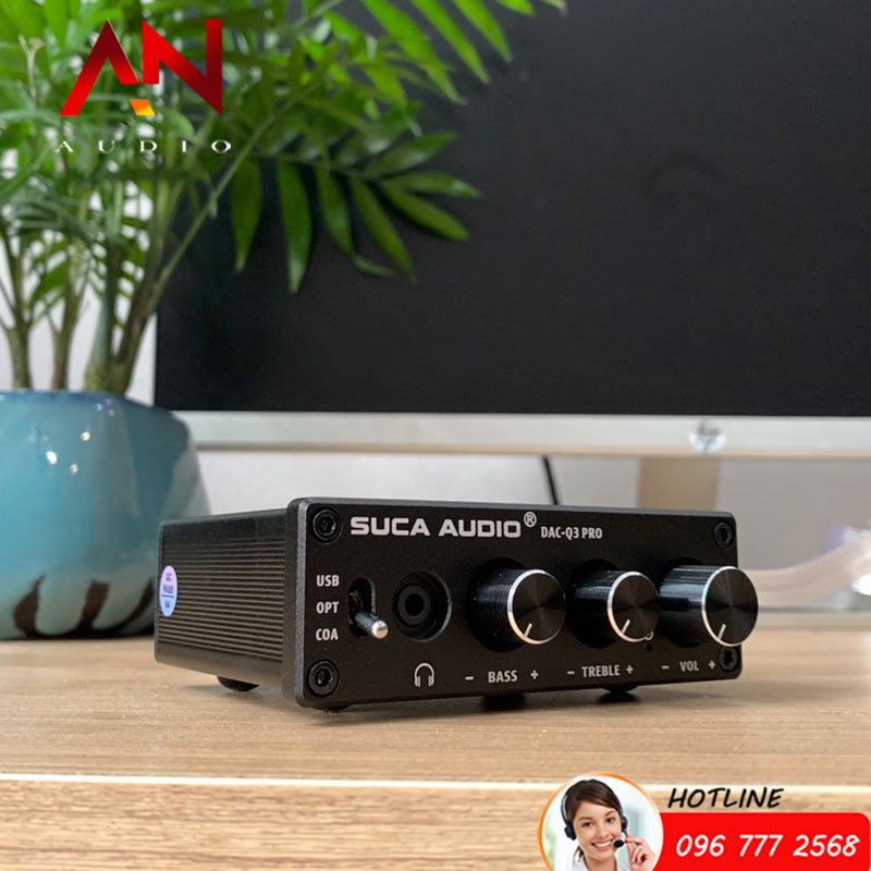Giải Mã SUCA-AUDIO DAC Q3 Pro - Chip SA9123 - Điều Chỉnh Bass + Treble