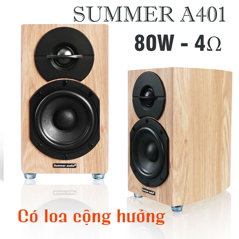 Loa bookshelf SUMMER A401- Công suất 80W - Có bass cộng hưởng